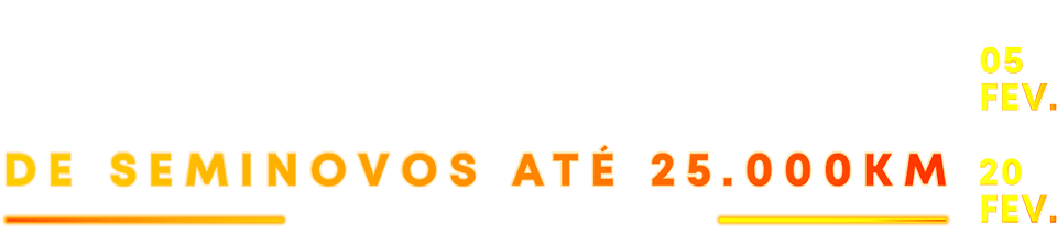 Seleção de seminovos até 25000km