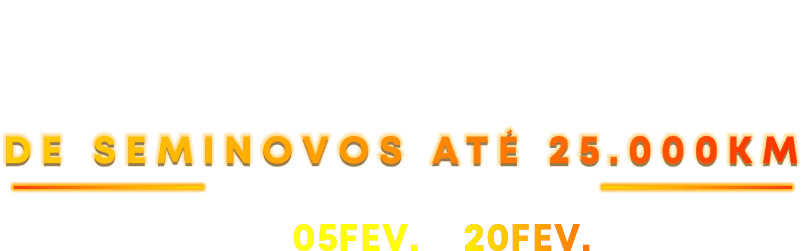 Seleção de seminovos até 25000km